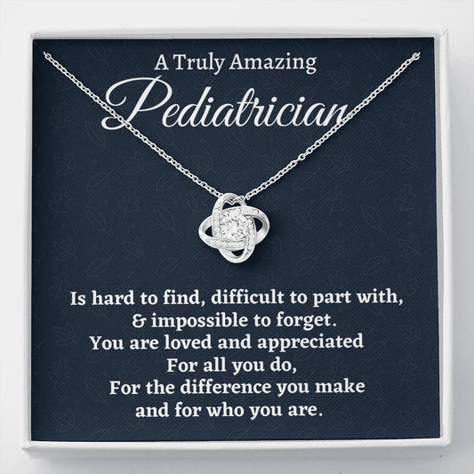 Pediatrician Gift, Appreciation Gift For A Pediatrician, Love Knot Necklace, Personalized Pediatrician Gift, Jewelry Gift For Women