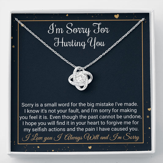 Apology Gift, I'm Sorry Gift, Love Knot Necklace, Apology For Wife or Girlfriend, Forgive me Jewelry, Sorry Gift For A Friend or Partner, Sorry Sister