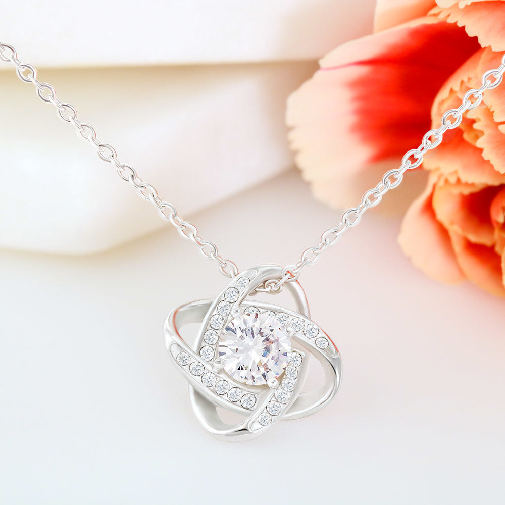 Mother & Son Love Knot Necklace Gift, Mom Birthday Gift or Christmas Present from Son, To Parents Appreciation Gift