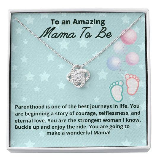 Mama To Be Necklace Gift, Gift for Expecting Moms Love Knot Necklace, Baby Shower Gift Mom to Be, New Mom Gift, Pregnancy gift