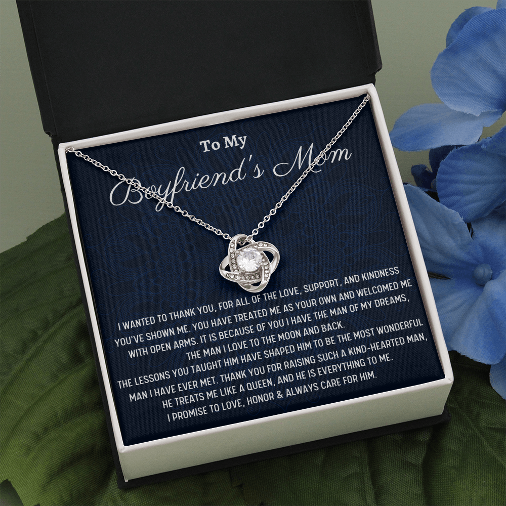 Amazon.com: Boyfriends Mom Necklace with Message Card, Jewelry Birthday  Gift, Boyfriend Mom Gift Personalized, Custom Necklace for Women, 14k White  Gold: Clothing, Shoes & Jewelry