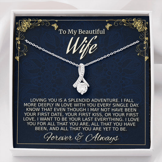 Wife Gift Necklace, Anniversary Gift for Wife, Beautiful Necklace Birthday Gift for Wife, Christmas Gift for Wife