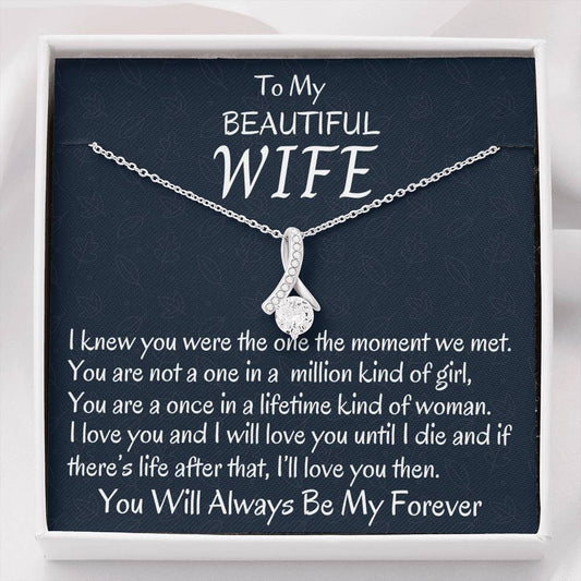 Necklace Gift For Her, Anniversary Gift Necklace, Birthday Gift, Love Knot Necklace Gift For Her, Gift For Wife