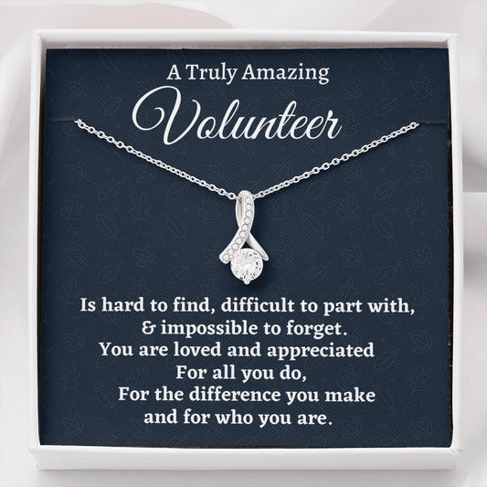 Volunteer Gift, Appreciation Gift For A Volunteer, Love Knot Necklace Personalized Gift, Jewelry Gift For Women