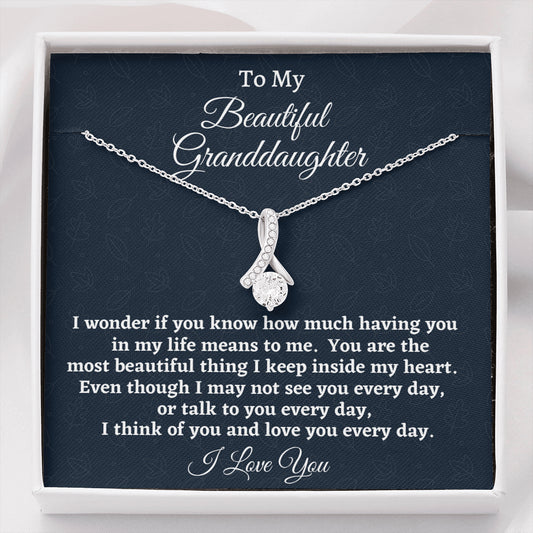 To My Granddaughter Gift, Beautiful Necklace, Jewelry for Granddaughter From Grandmother, Necklace for Granddaughter, An Awesome Birthday or Christmas Gift