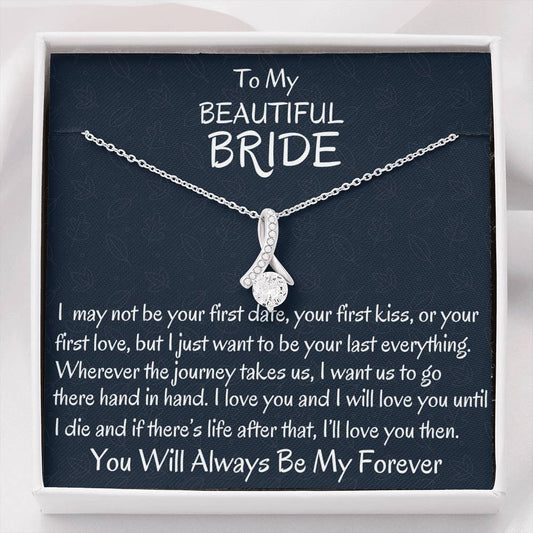 To My Bride Love Knot Necklace, Bride Gift, From Groom To Bride, Wedding Day Gift For Bride From Groom , Gift For Wife To Be