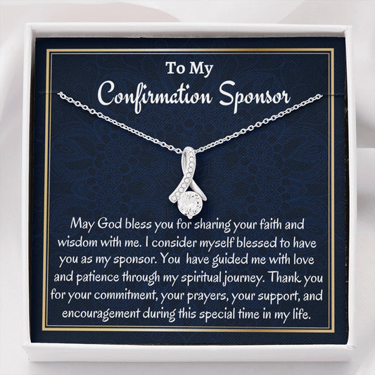 Confirmation Sponsor Gift for Women, Beautiful Necklace, Religious Appreciation Gift, To My Conformation Sponsor Thank You Present