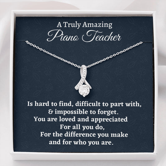 Piano Teacher Gift, Appreciation Gift For A Piano Teacher, Beautiful Necklace Personalized Gift, Jewelry Gift For Women