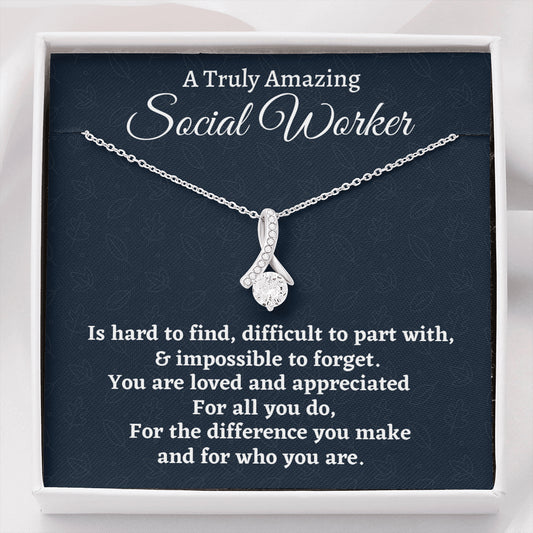 Social Worker Gift, Appreciation Gift For A Social Worker, Beautiful Necklace Personalized Gift, Jewelry Gift For Women