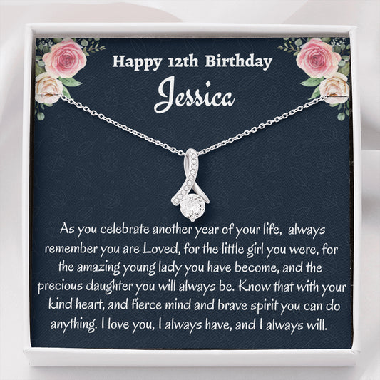 Birthday Gift for 12 Year Old Girl, Personalized Twelfth Birthday Gift, Beautiful Necklace, Birthday Present for 12 Year Old, Birthday Gift For A Daughter