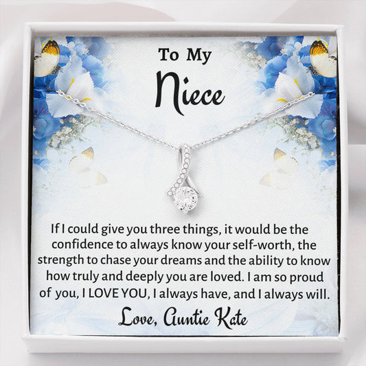 To My Niece Beautiful Necklace Gift, Know You Are Deeply Loved Necklace, Gift for Niece from Aunt Birthday, Graduation or Christmas Present