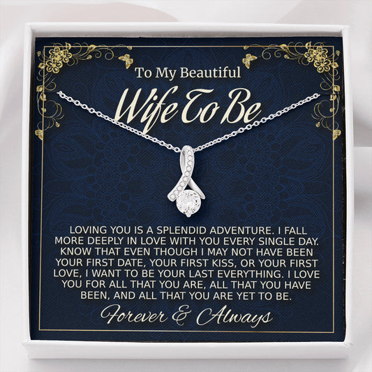 Wife To Be Gift Necklace, Gift for Wife To Be, Love Knot Necklace, Birthday Gift for Wife To Be, Christmas Gift for Fiancée