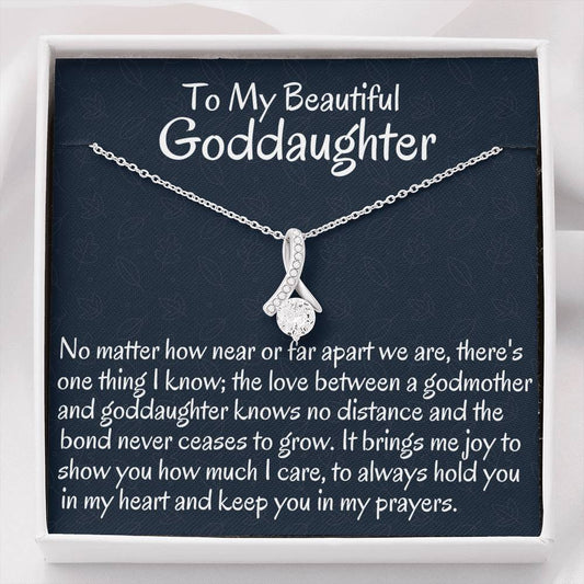 To My Goddaughter Necklace Gift, Goddaughter Gift from Godmother, Gift for First Communion, Confirmation, Birthday