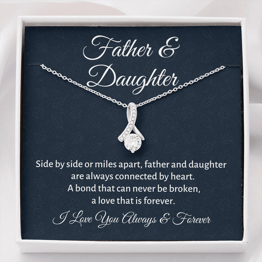 Father & Daughter Beautiful Necklace Gift, Daughter Birthday or Christmas Present from Dad, Daughter Appreciation Gift