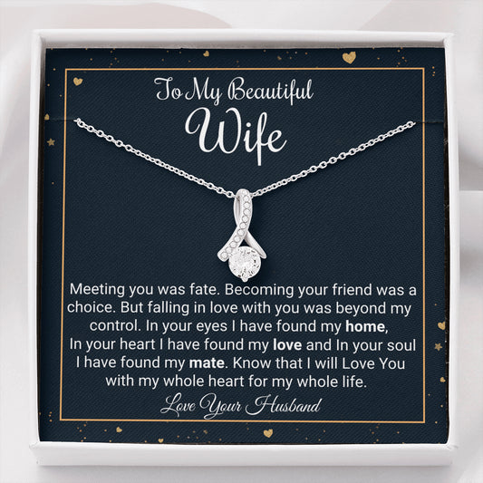 To My Wife Necklace Gift, Beautiful Necklace, Christmas Gift for Wife, Birthday Gift For Her, Jewelry Gift For Wife From Husband