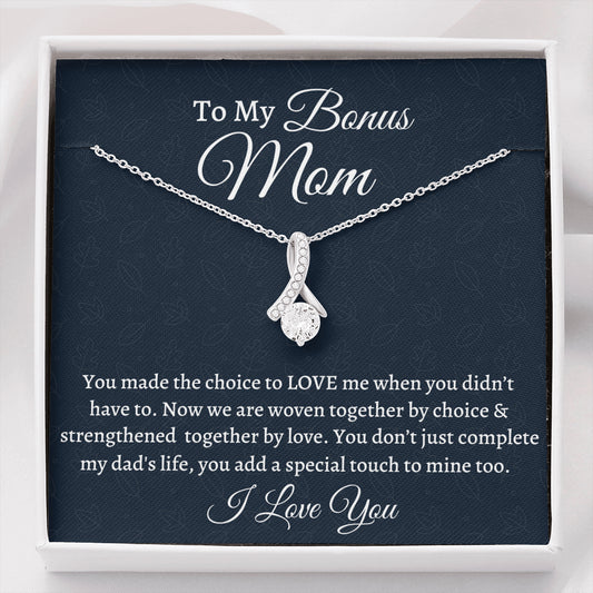 Stepmom  Necklace Gift, Gift For Bonus Mom, Beautiful Necklace, Birthday Gift For Stepmom From Stepdaughter Gift From Stepson