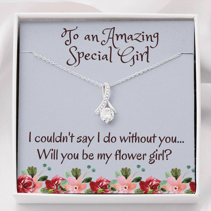 Flower girl necklace gift discount
