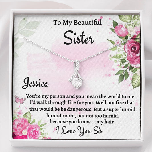 To My Sister Gift, Personalized Beautiful Necklace, Gift For Soul Sister, Birthday Gift For A Sister, Best Friend Christmas Gift