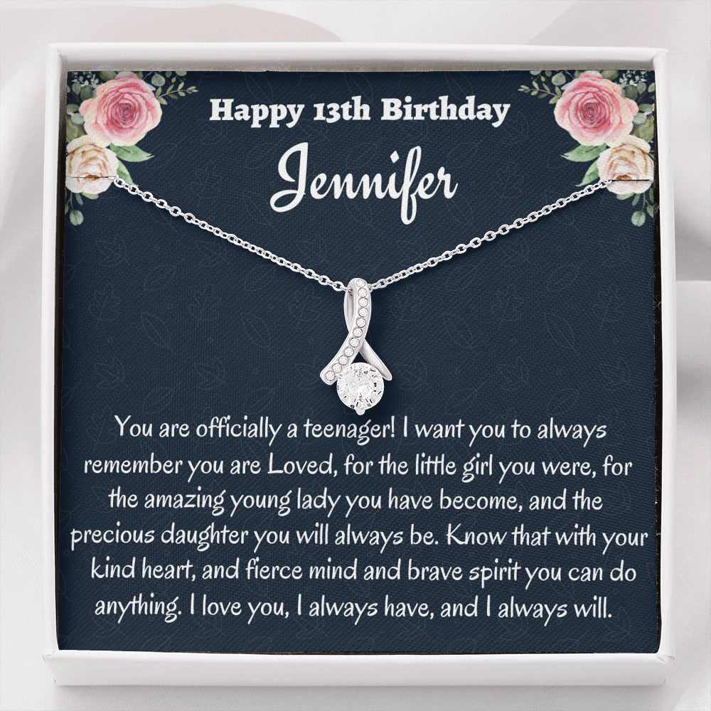 Birthday Gift for 13 Year Old Girl, Personalized Thirteenth Birthday Gift, Beautiful Necklace, Birthday Present for 13 Year Old, Teen Birthday Gift, Officially A Teenager Gift.