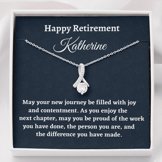 Personalized Retirement Gift for Women, Retirement Necklace Coworker Retirement Gift, Beautiful Necklace, Gifts for Retiring Colleague