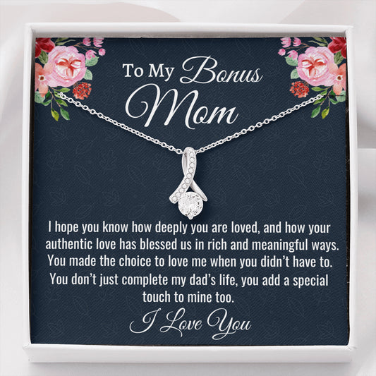 Gift For Bonus Mom,Stepmom Necklace Gift, Lovely Necklace, Birthday Gift For Stepmom From Stepdaughter, Gift From Stepson