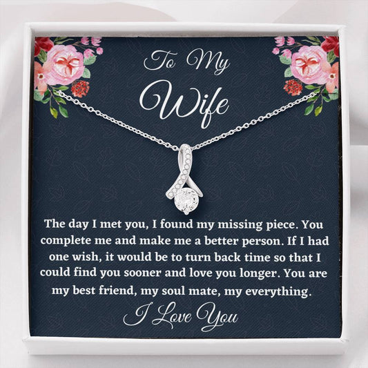 To My Wife Necklace Gift, Beautiful Necklace Wife Appreciation Gift For Her Anniversary, Birthday Gift, Gift For Her