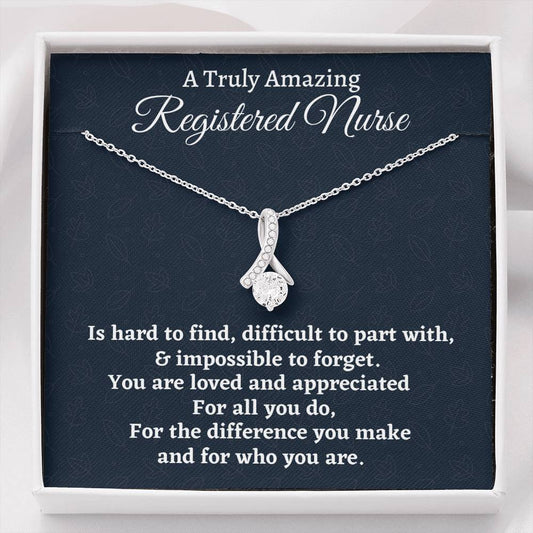 Registered Nurse Gift, Appreciation Gift For A Registered Nurse, Love Knot Necklace, Personalized Nurse Gift, Jewelry Gift For Women