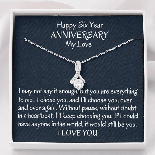 Sixth Wedding Anniversary Beautiful Wife Gift, Sixth Year Anniversary Gift For Her Anniversary