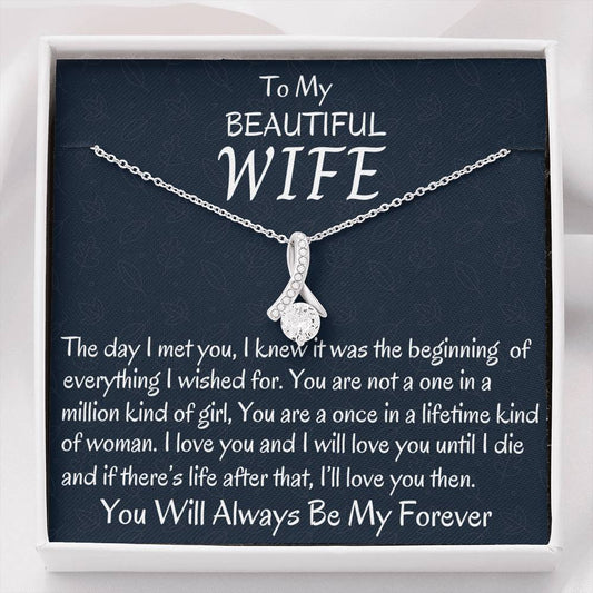 To My Wife Gift Alluring Beauty Necklace For Her Anniversary, Birthday Gift, Gift For Her, Gift For Wife