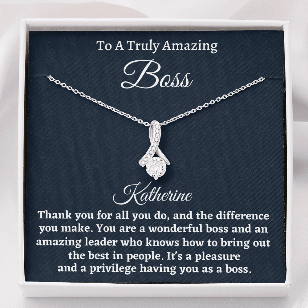 Personalized Boss Gift for Women Boss, Beautiful Necklace, Boss Lady Jewelry Gift, Appreciation Thank You Gift For An Amazing Boss