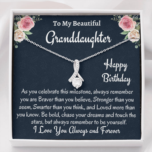 To My Granddaughter Birthday Gift, Beautiful Necklace, Gift For Granddaughter From Grandma, Birthday Jewelry, Grandfather to Granddaughter