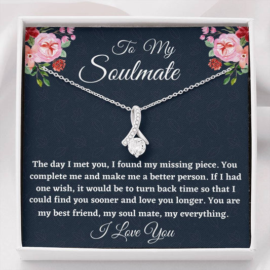 To My Soulmate Necklace Gift, Beautiful Necklace For Her Birthday, Anniversary Gift, Gift For Her