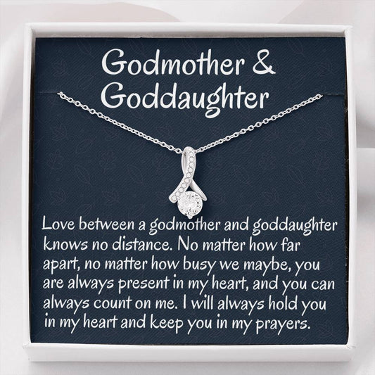 Godmother & Goddaughter Gift Necklace, Alluring Beautiful Necklace Gift for Baptism, Confirmation, Graduation Birthday