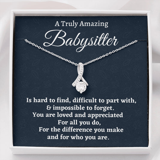 Babysitter Gift, Appreciation Gift For A Babysitter, Beautiful Necklace Personalized Gift, Jewelry Gift For Women