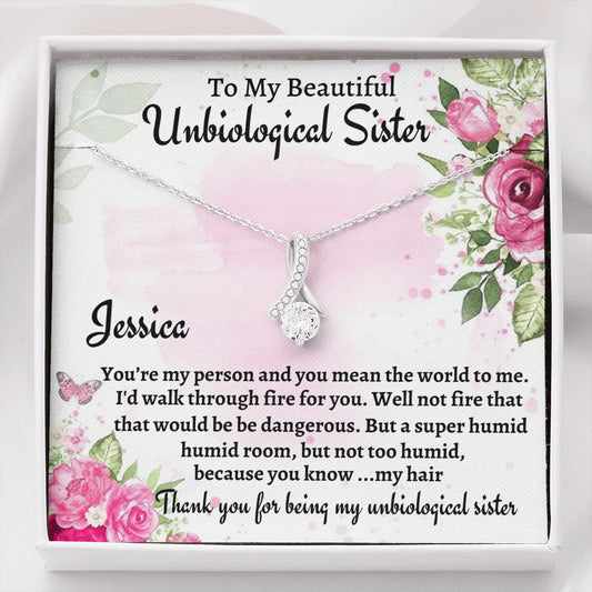 Unbiological Sister Gift, Personalized Beautiful Necklace, Gift For A Soul Sister, Birthday Gift For A Friend, Best Friend Christmas Gift
