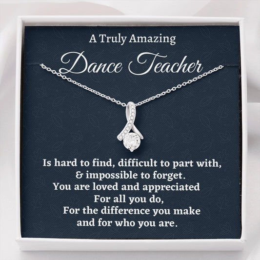 Dance Teacher Gift, Appreciation Gift For A Dance Teacher, Beautiful Necklace Personalized Gift, Jewelry Gift For Women, Farewell Gift