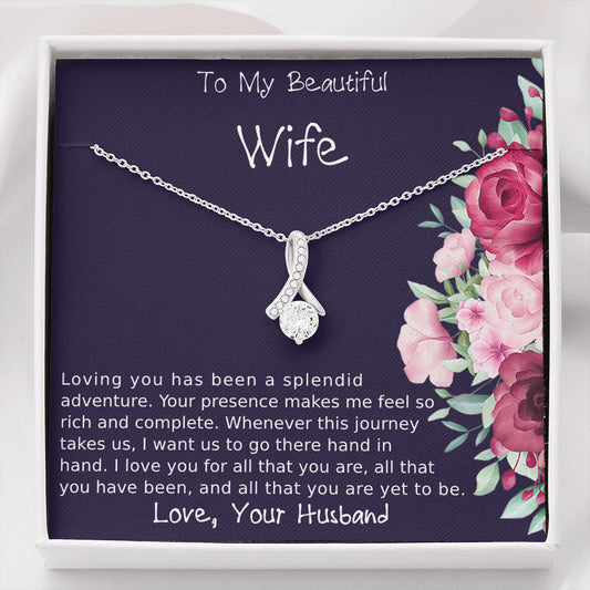 To My Wife Beautiful Necklace Gift, Christmas Gift for Wife, Jewelry Gift For Wife From Husband, To My Soulmate Gift