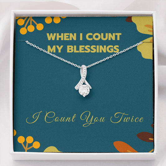 Thankful For You Necklace, Beautiful Necklace, Thanksgiving Jewelry, Appreciation Necklace Thanksgiving for Her, Family Apart Gift