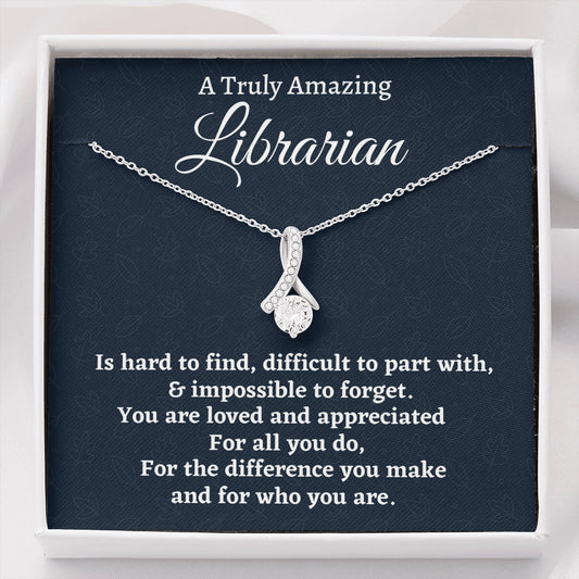 Librarian Gift, Appreciation Gift For A Librarian, Beautiful Necklace Personalized Gift, Jewelry Gift For Women