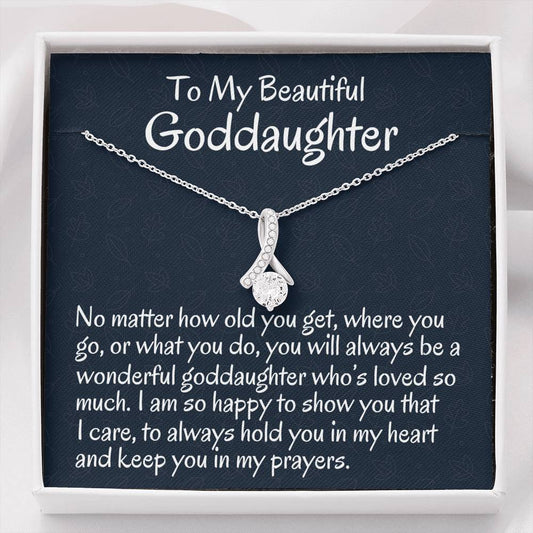 To My Goddaughter Necklace Gift, Goddaughter Gift from Godmother Beautiful Necklace Gift for First Communion, Confirmation, Birthday