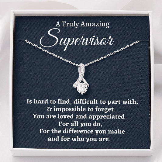 Supervisor Gift, Appreciation Gift For A Supervisor, Love Knot Necklace, Personalized Supervisor Gift, Jewelry Gift For Women