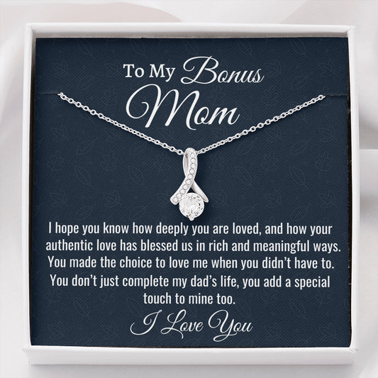 Gift For Bonus Mom,Stepmom Necklace Gift, Beautiful Necklace, Birthday Gift For Stepmom From Stepdaughter, Gift From Stepson