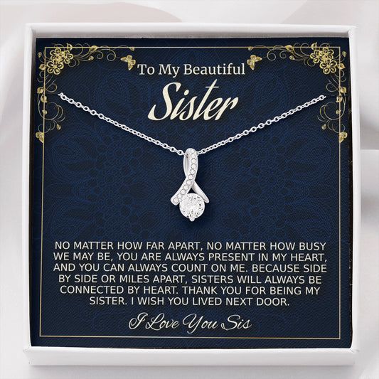 Sister Necklace Gift, Love Knot Necklace, Gift For Soul Sister, Birthday Gift For A Sister, Best Friend Christmas Gift