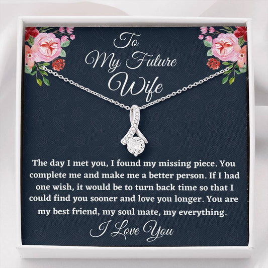 To My Future Wife Necklace Gift, Beautiful Necklace For Her Anniversary, Birthday Gift For Fiancée, Gift For Her, Gift For Engaged Girlfriend