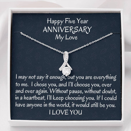 Fifth Wedding Anniversary Beautiful Wife Gift, Fifth Year Anniversary Gift For Her Anniversary
