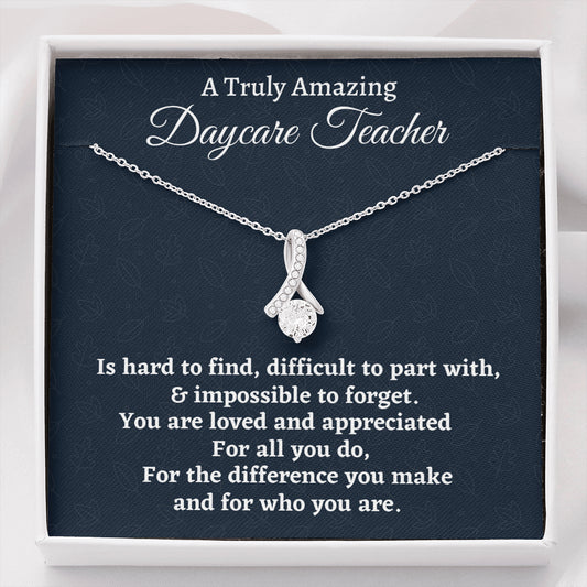 Daycare Teacher Gift, Appreciation Gift For A Daycare Teacher, Beautiful Necklace Personalized Gift, Jewelry Gift For Women