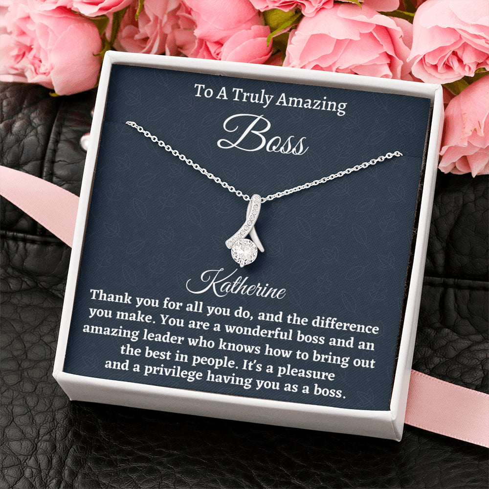 Personalized Boss Gift for Women Boss, Beautiful Necklace, Boss Lady Jewelry Gift, Appreciation Thank You Gift For An Amazing Boss