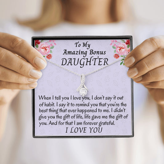 To My Bonus Daughter, Stepdaughter Gift, Beautiful Necklace, Bonus Daughter Birthday Gift, Gift for Bonus Daughter, Daughter in Law