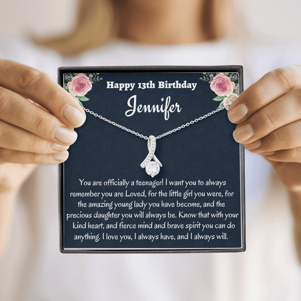 Birthday Gift for 13 Year Old Girl, Personalized Thirteenth Birthday Gift, Beautiful Necklace, Birthday Present for 13 Year Old, Teen Birthday Gift, Officially A Teenager Gift.