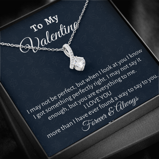 To My Valentine Gift, Love Knot Necklace, Valentine’s Gift For Girlfriend or Soulmate, Wife’s Gift for Valentine’s Day Gift For Her